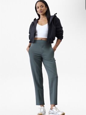 Athleta slim city pant grey teal green color High-Rise Tapered Women’s Pants